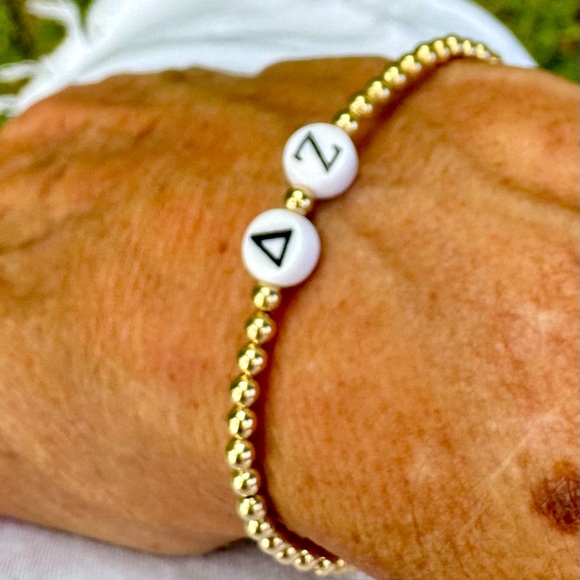 Sorority 14k gold filled bead stretch bracelet - Picture 7 of 8